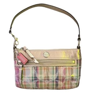 EUC Coach Madras Wristlet